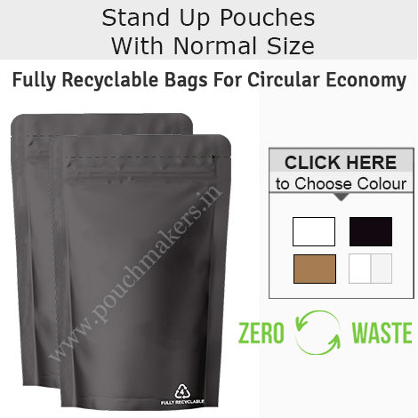 Recyclable Stand Up Pouches Regular Size