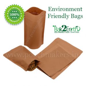 Eco-Friendly Kraft Paper Stand Up Pouches