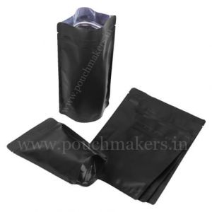 matt finish black color pouches