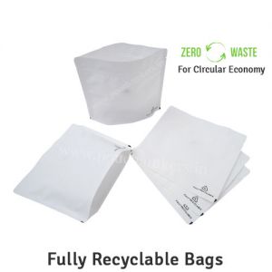 Matt White Recyclable bags 