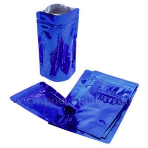 blue color matt finish pouches