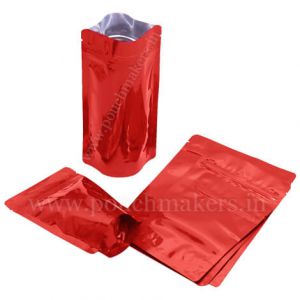 red colour matt finish pouches